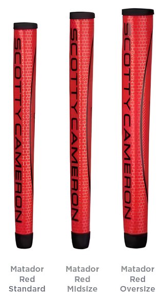 Titleist Scotty Cameron Matador putter grip, Midsize, czerwono/czarny