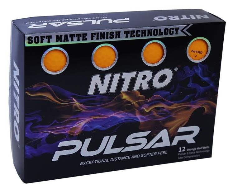 Nitro Pulsar piłki golfowe, pomarańczowe