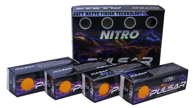 Nitro Pulsar piłki golfowe, pomarańczowe