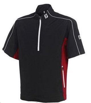 FootJoy DryJoys Performance Light mens rain jacket, black/red/white
