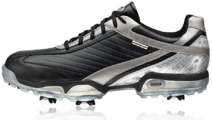 Geox Protech Smooth Leather mens shoes, black/silver