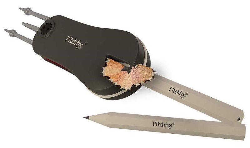 Pitchfix Fusion 2.5 Pin Funny Mix pitchfork z markerem, gun red