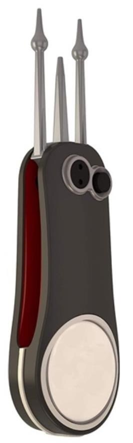 Pitchfix Fusion 2.5 Pin Funny Mix pitchfork z markerem, gun red