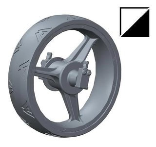 Big Max FRONT Wheel zapasowe przednie kółko, białe, 1 szt.