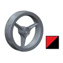 Big Max Blade Quattro Front Wheel przednie kółko zamienne, czerwone, 1 szt.