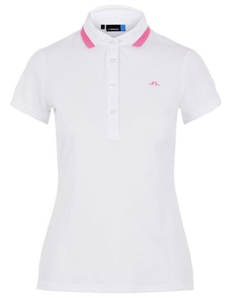 J.Lindeberg Alve Cotton damskie polo, białe