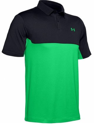Under Armour Performance 2.0 Colourblock męskie polo golfowe, czarno/zielone