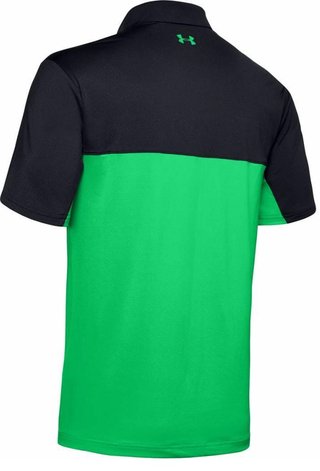 Under Armour Performance 2.0 Colourblock męskie polo golfowe, czarno/zielone