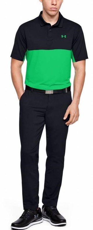 Under Armour Performance 2.0 Colourblock męskie polo golfowe, czarno/zielone