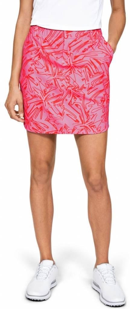 Under Armour Links Woven Printed damska spódnica golfowa, różowa
