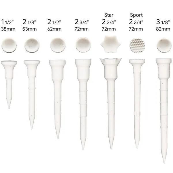 Lignum Tee Ecoline plastikowe tee 38mm, 16szt., neon mix