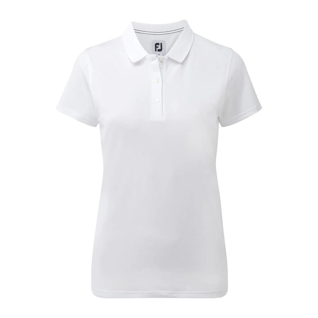 FootJoy Stretch Pique Solid damskie polo, białe