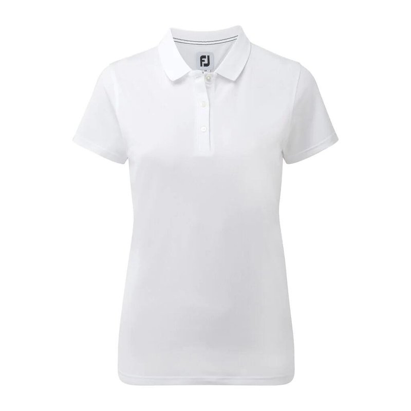 FootJoy Stretch Pique Solid damskie polo, białe