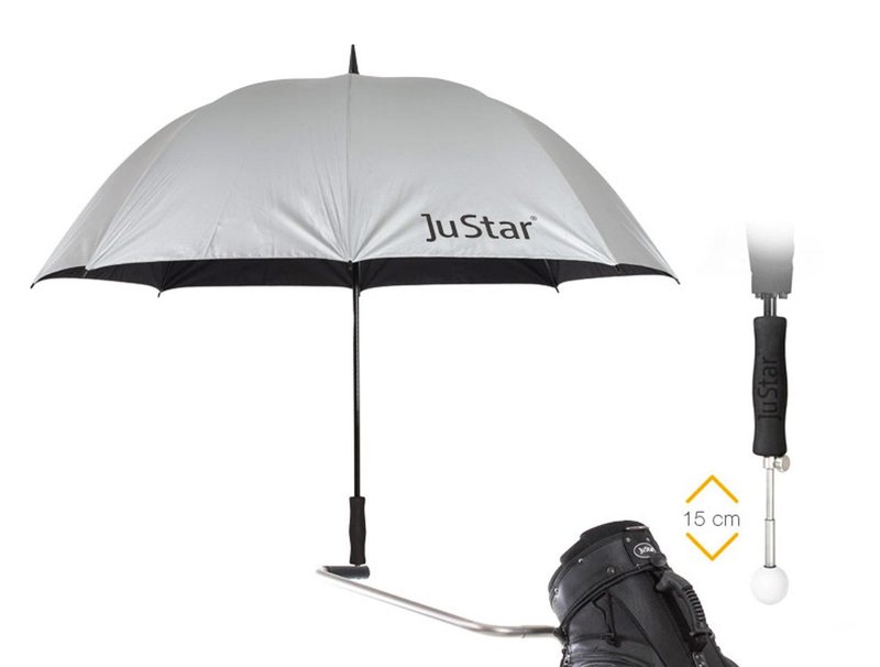 JuStar Telescopic Umbrella parasol teleskopowy, srebrny