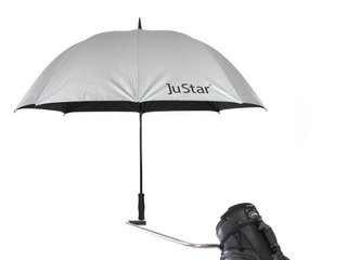 JuStar parasol golfowy, srebrny