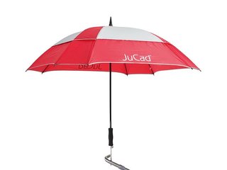 JuCad Telescopic Windproof parasol golfowy 68", czerwono/srebrny