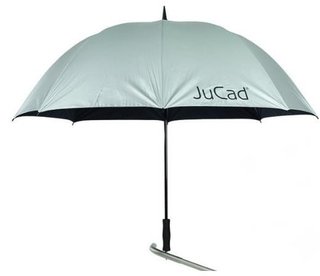 JuCad Telescopic Windproof parasol golfowy dziecięcy z ochroną UV, srebrny