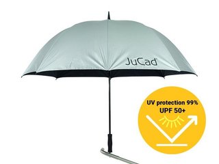 JuCad Telescopic Windproof parasol golfowy dziecięcy z ochroną UV, srebrny