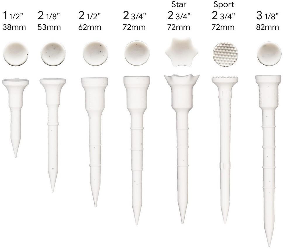 Lignum Tee Ecoline plastikowe tee 38mm, 16szt., biała