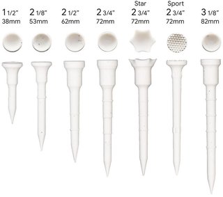 Lignum Tee Ecoline plastikowe tee 38mm, 16szt., biała