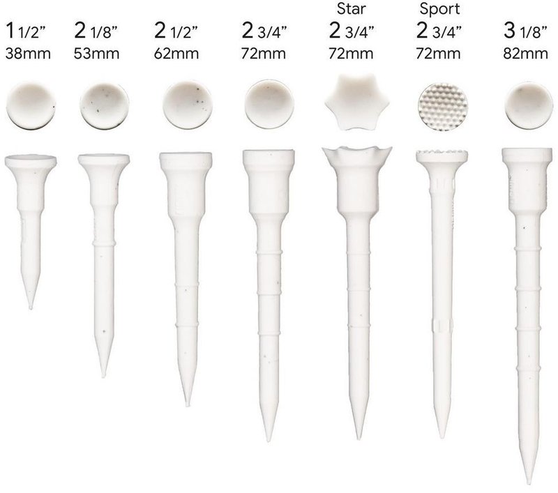 Lignum Tee Ecoline plastikowe tee 38mm, 16szt., biała