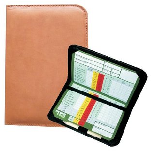 Pro Golf Real Leather Golf Organiser, dark blue