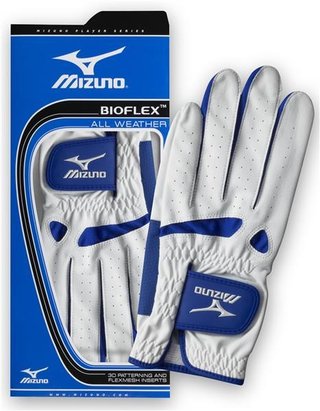 Mizuno Bioflex mens glove, white/blue