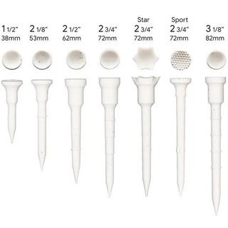 Lignum Tee plastikowe tee 72mm, 12szt., białe