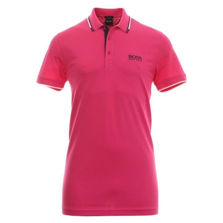Hugo Boss męskie polo golfowe, różowe