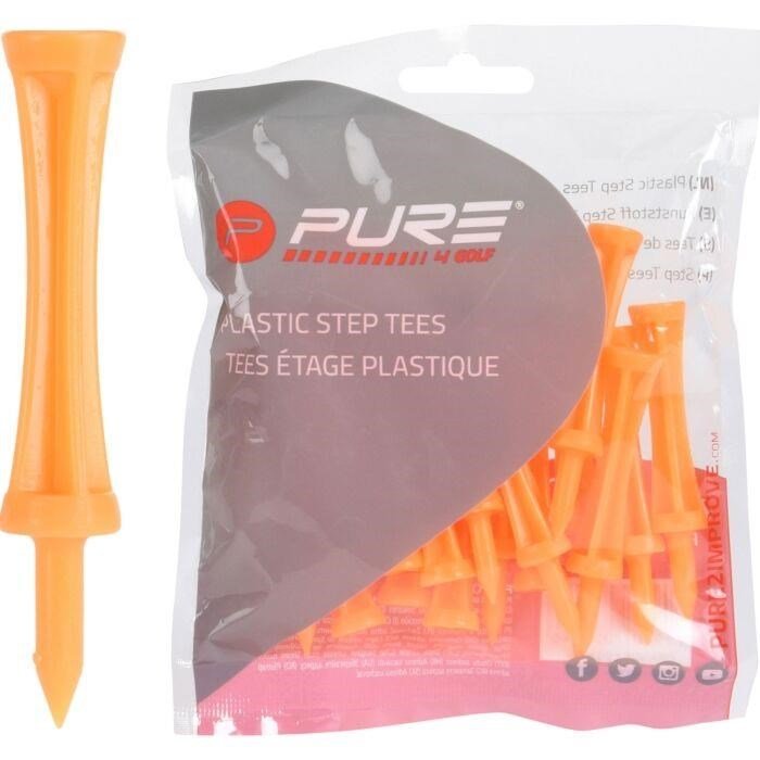 Pure2Improve Step plastikowe tee 69mm, pomarańczowe, 20 szt.