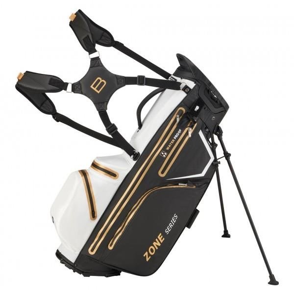 Bennington Zone Waterproof stand bag, czarno/biało/złoty