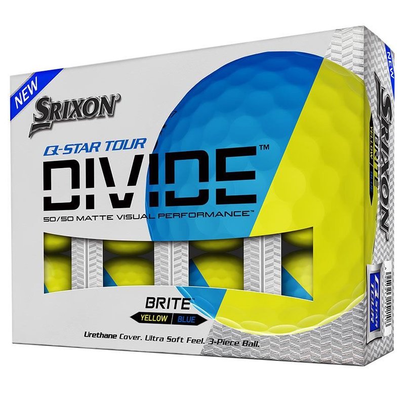 Srixon Q-Star Tour Divide piłki golfowe, żółto/niebieski