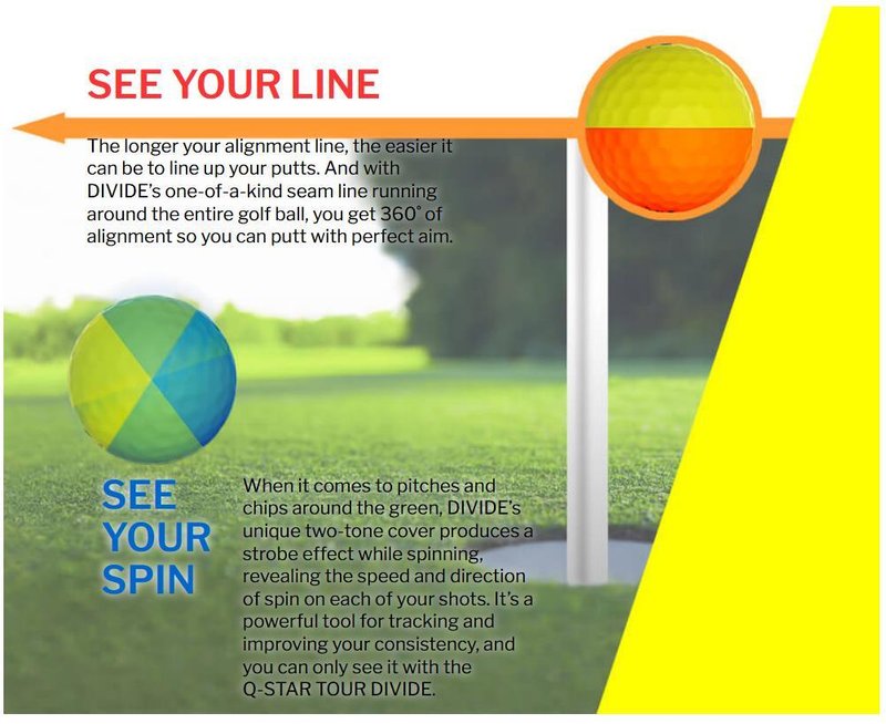 Srixon Q-Star Tour Divide piłki golfowe, żółto/niebieski