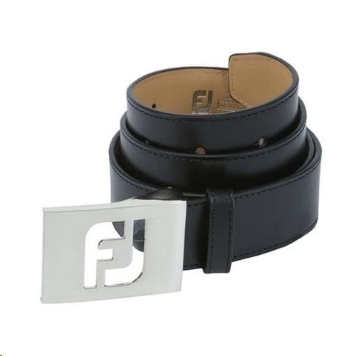 FootJoy Branded Leather Belt, black