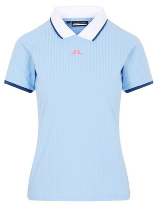 J.Lindeberg Sevina damskie polo, niebieskie