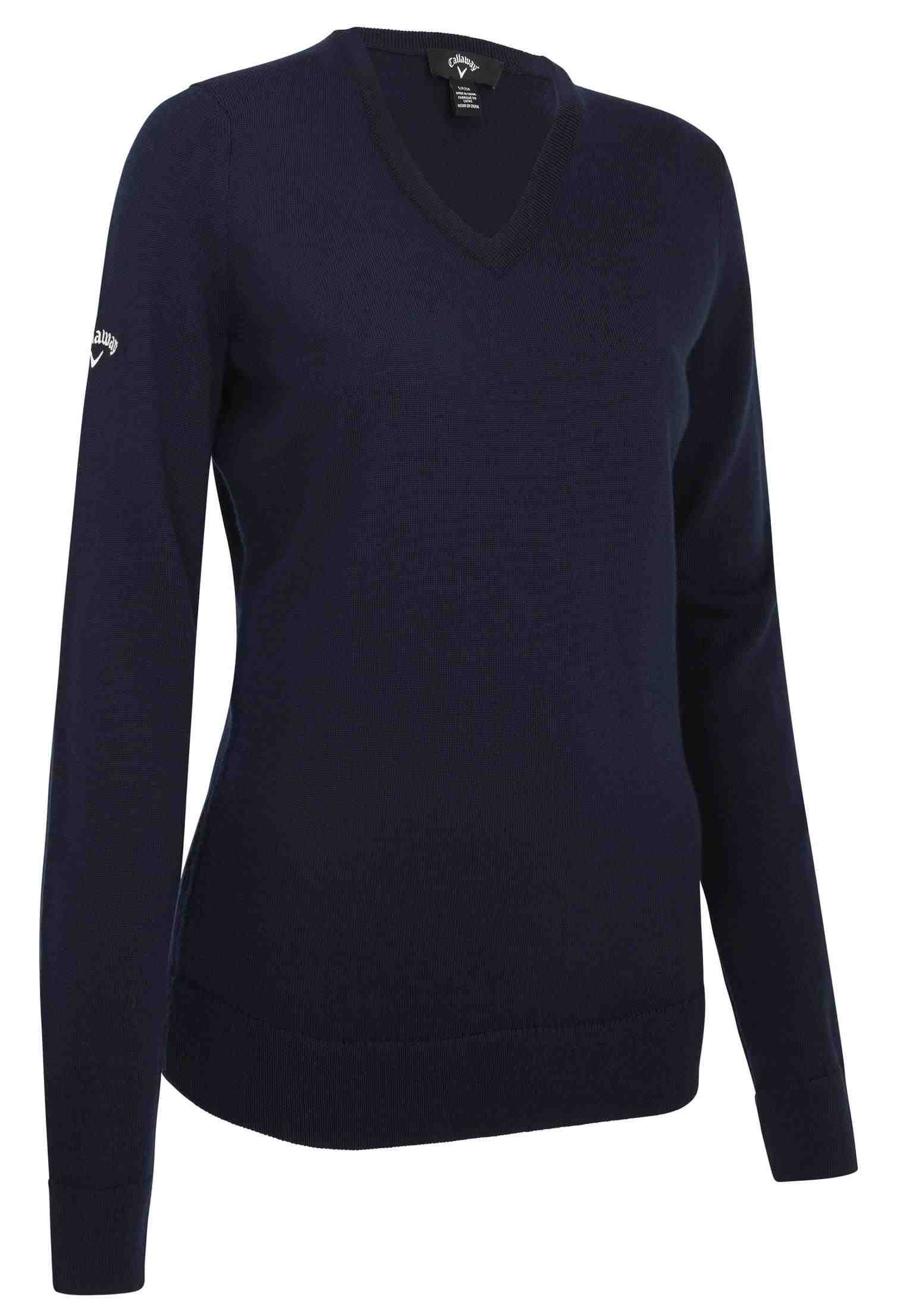 Callaway V-Neck Merino damski sweter, granatowy