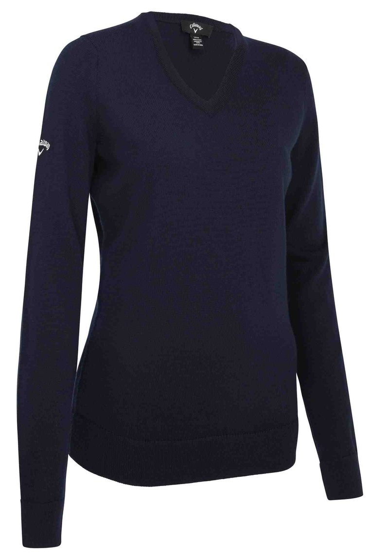 Callaway V-Neck Merino damski sweter, granatowy