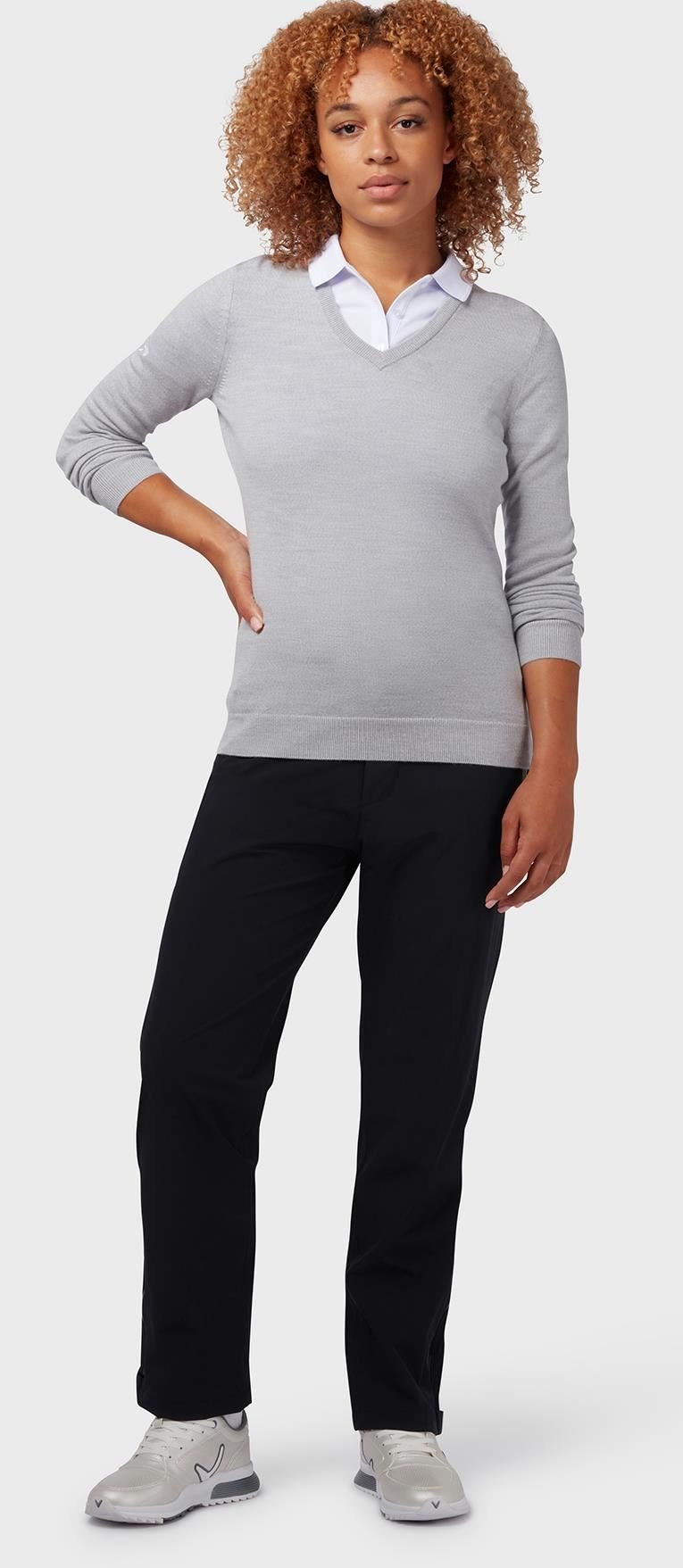 Callaway V-Neck Merino damski sweter, pearl blue