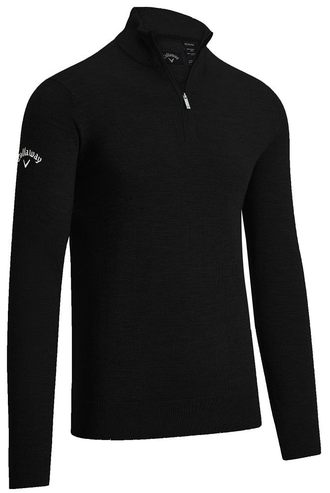 Callaway 1/4 Zipped Merino męski sweter, czarny