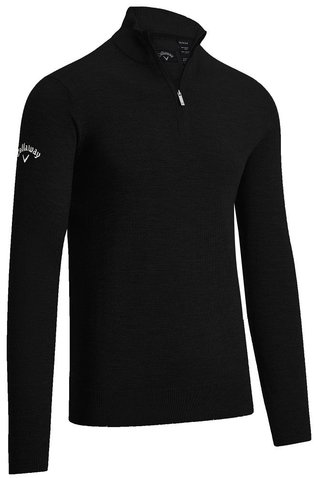 Callaway 1/4 Zipped Merino męski sweter, czarny