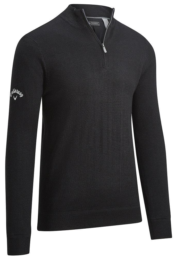Callaway Windstopper 1/4 Zip męski sweter, czarny