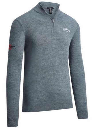 Callaway 1/4 Blended Merino męski sweter, szary
