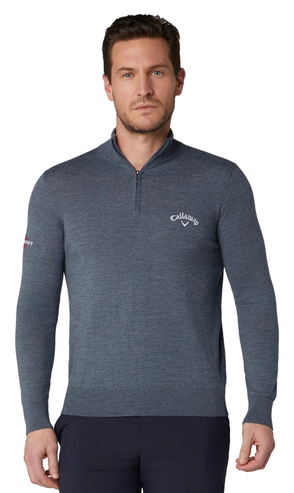 Callaway 1/4 Blended Merino męski sweter, szary