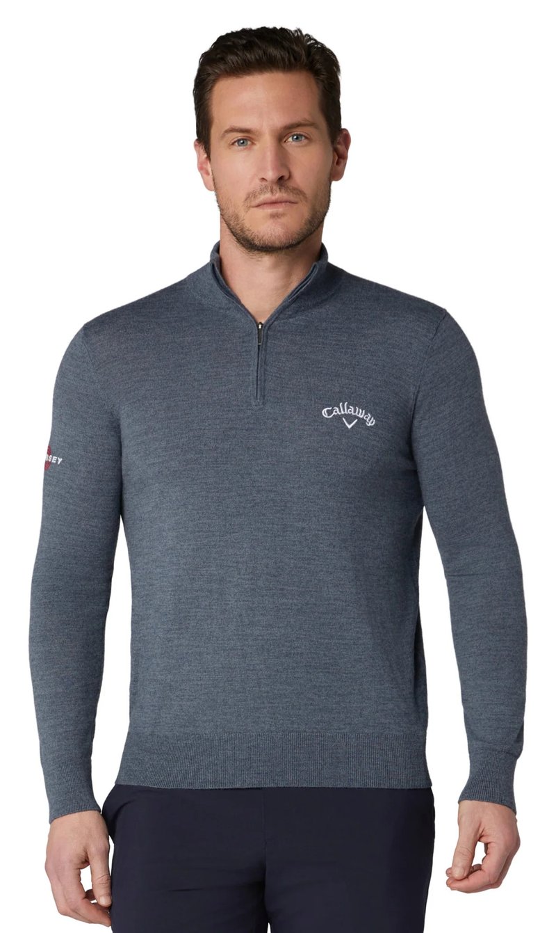 Callaway 1/4 Blended Merino męski sweter, szary