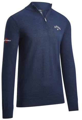 Callaway 1/4 Blended Merino męski sweter, granatowy