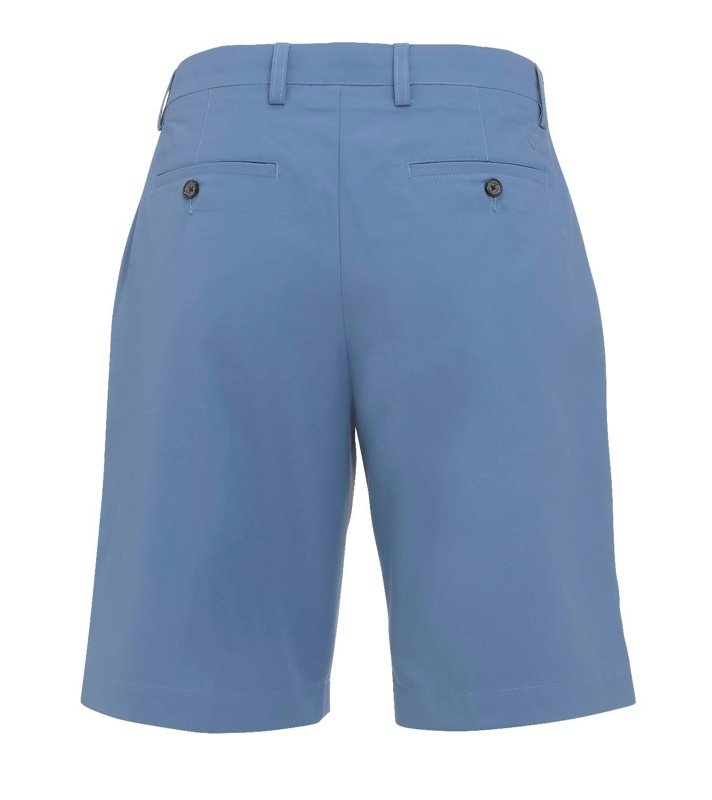 Callaway Flat fronted microfibre twill short, blue
