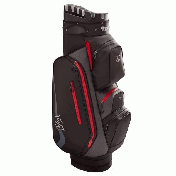 Wilson Staff I-Lock Rain cart bag, czarno/czerwony