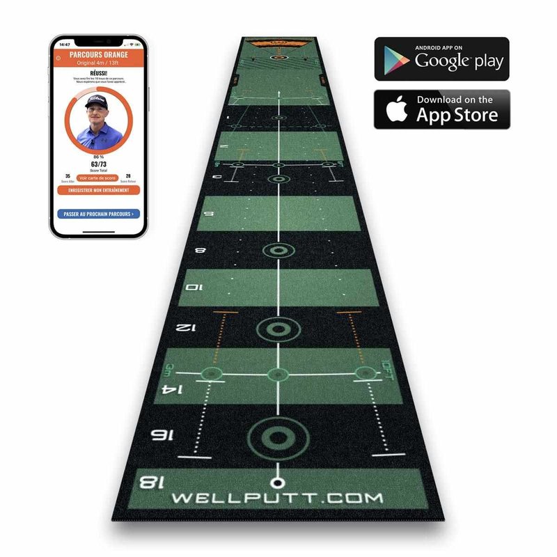 Wellputt Mat CLASSIC dywan do puttowania, 4m, zielony