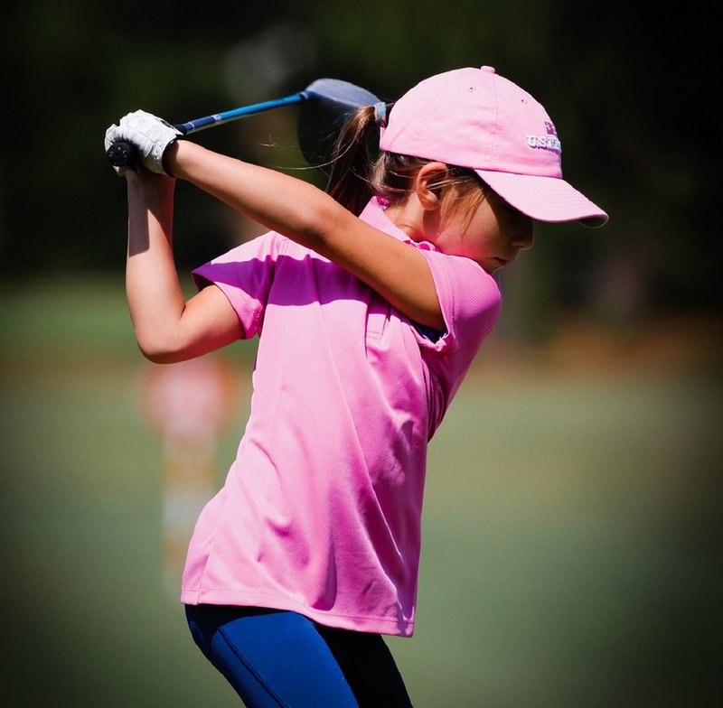 U.S. Kids Golf USKTech Lisle dziewczęce polo, różowe