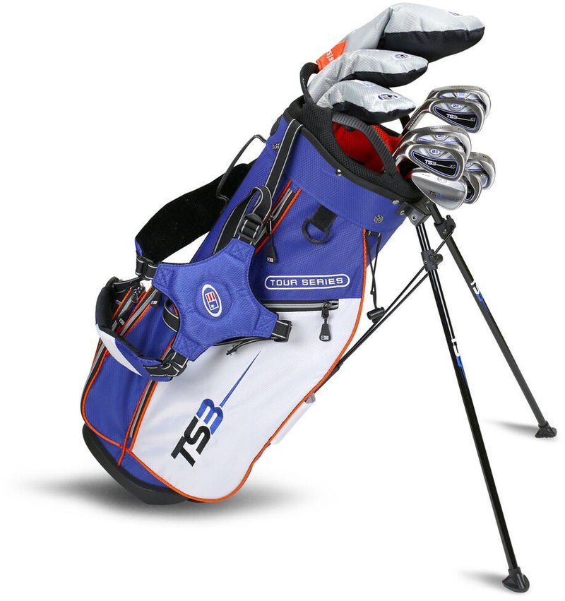 U.S. Kids Golf TS3-51 (130 cm) v15 10-Club golfowy zestaw juniorski, niebiesko/biało/pomarańczowy